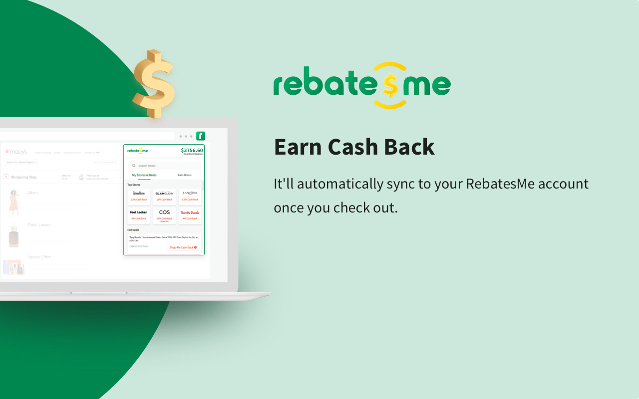 The RebatesMe Cash Back Button - 截图 4