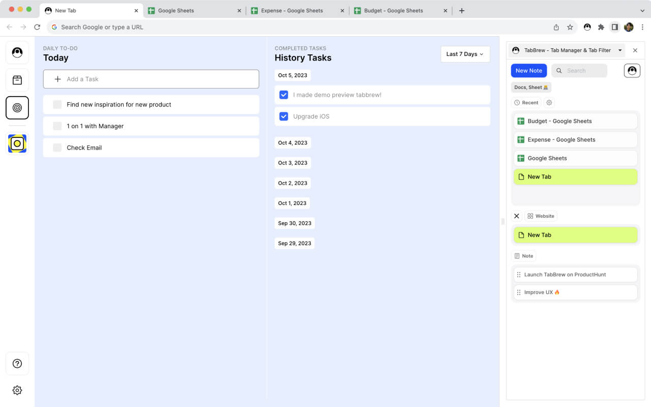 TabBrew – AI Tab Manager, Organizer & Declutter - 截图 1