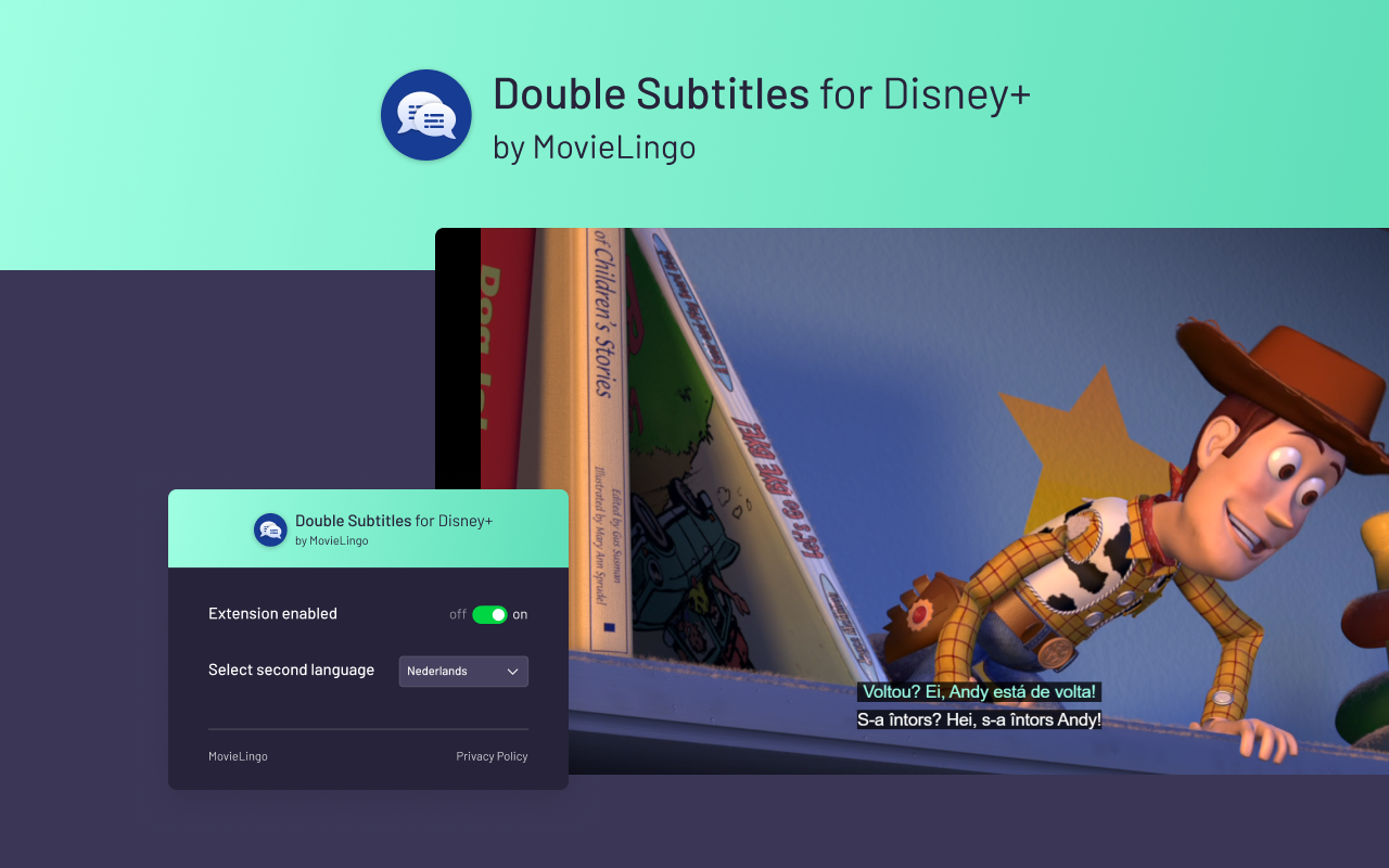Disney+ 双字幕 by MovieLingo - 截图 2