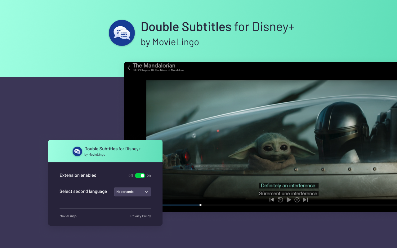 Disney+ 双字幕 by MovieLingo - 截图 4