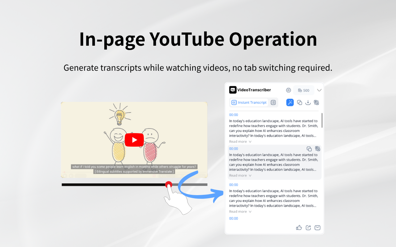 YouTube & 油管视频转录与摘要生成器(结合 ChatGPT 和 Gemini) - 截图 2