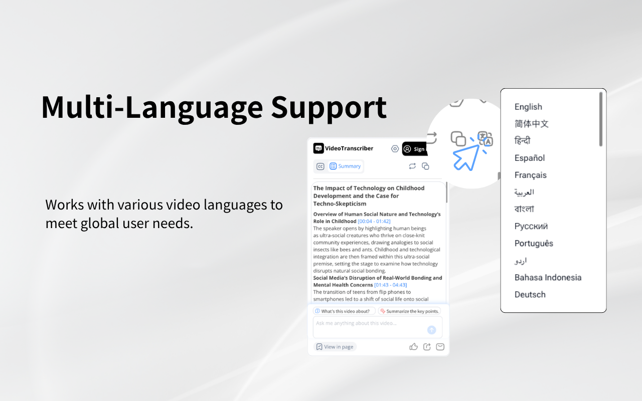 YouTube & 油管视频转录与摘要生成器(结合 ChatGPT 和 Gemini) - 截图 3