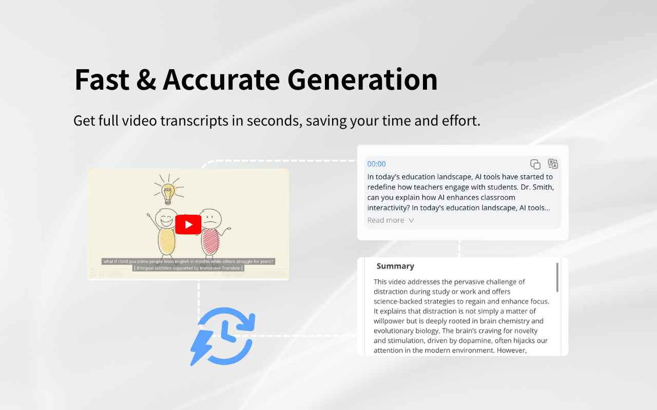 YouTube & 油管视频转录与摘要生成器(结合 ChatGPT 和 Gemini) - 截图 5