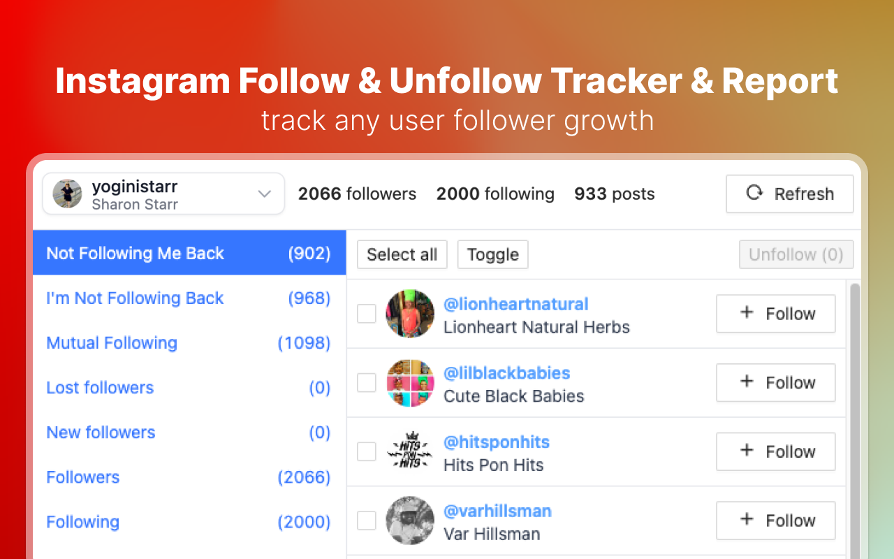 TrackFox - Instagram Followers & Unfollower Tracker - 截图 1