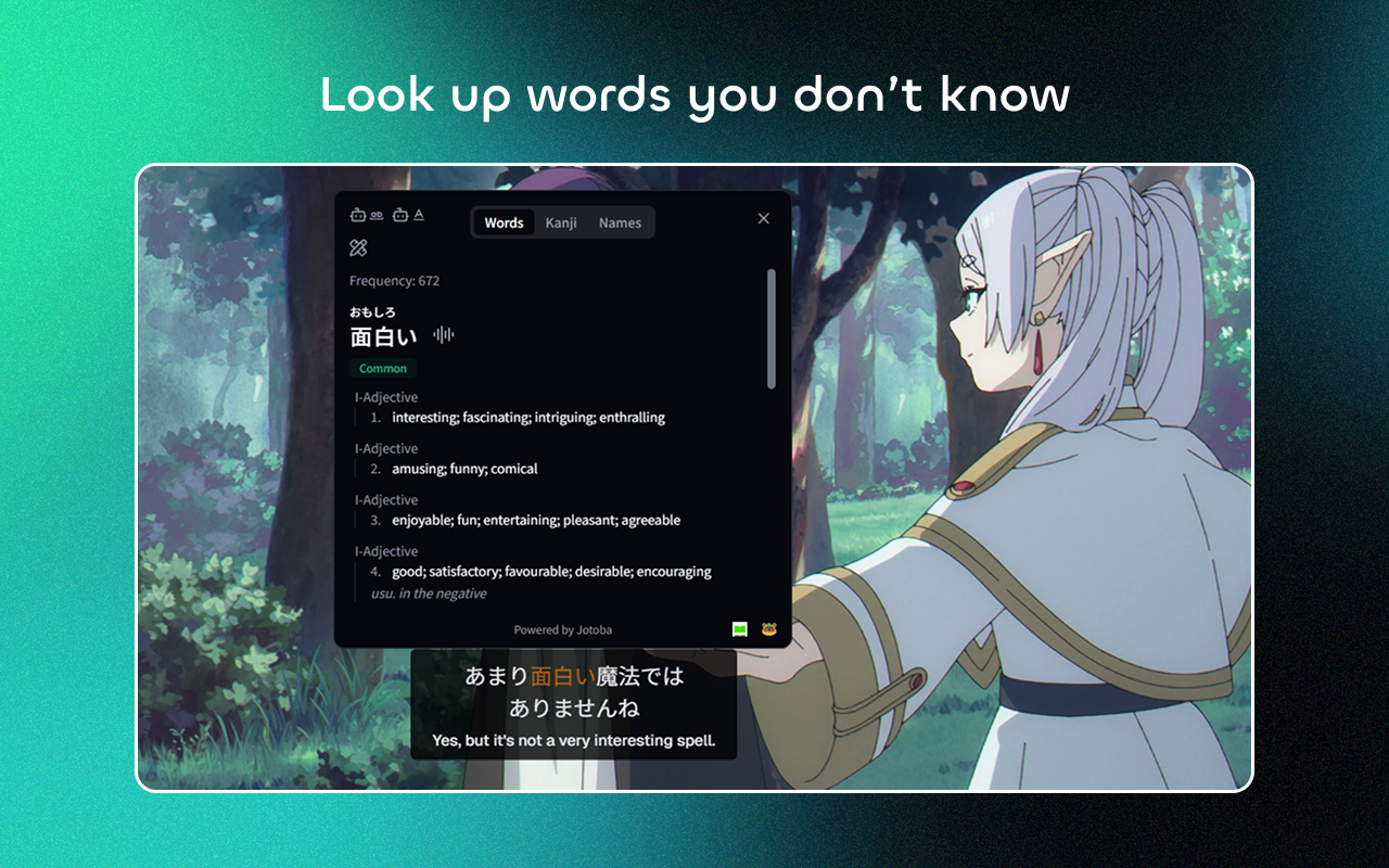 ManabiDojo - Learn Japanese with Anime on Crunchyroll & Netflix - 截图 2