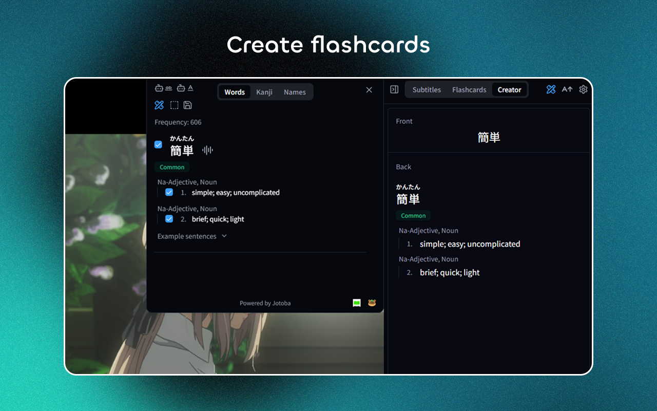 ManabiDojo - Learn Japanese with Anime on Crunchyroll & Netflix - 截图 3
