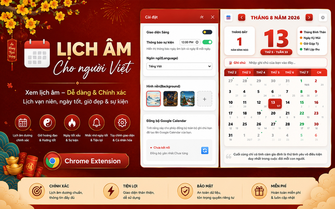 Âm Lịch Việt Nam - Lịch Vạn Niên Cho Người Việt - 截图 1
