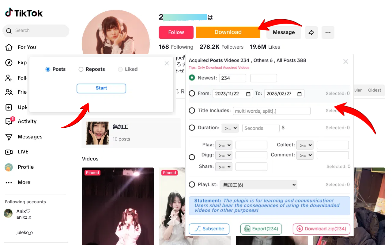 视频下载器 - 用于 TikTok - 截图 3
