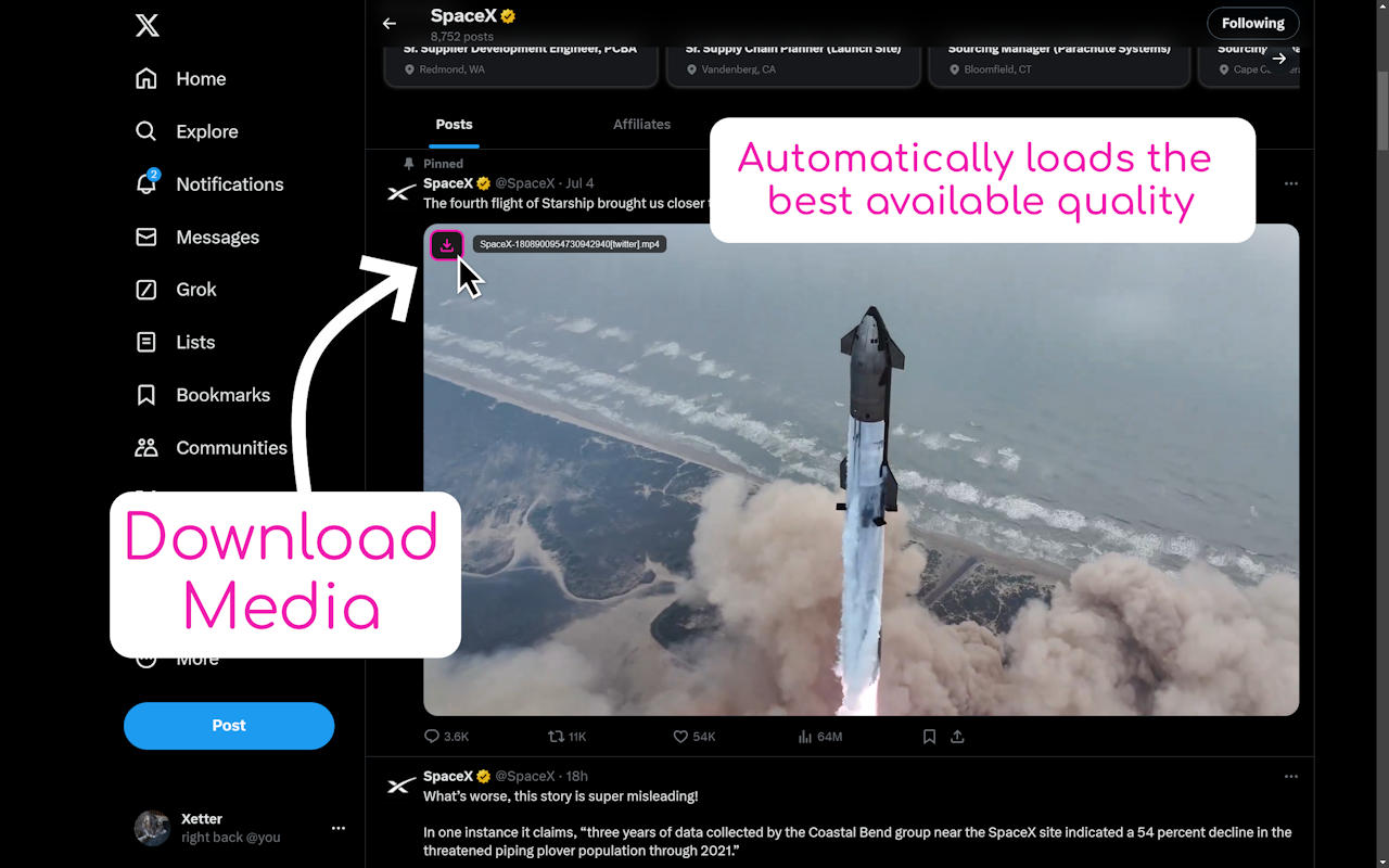 Xetter - 增强你的 X/Twitter 体验 - 截图 3