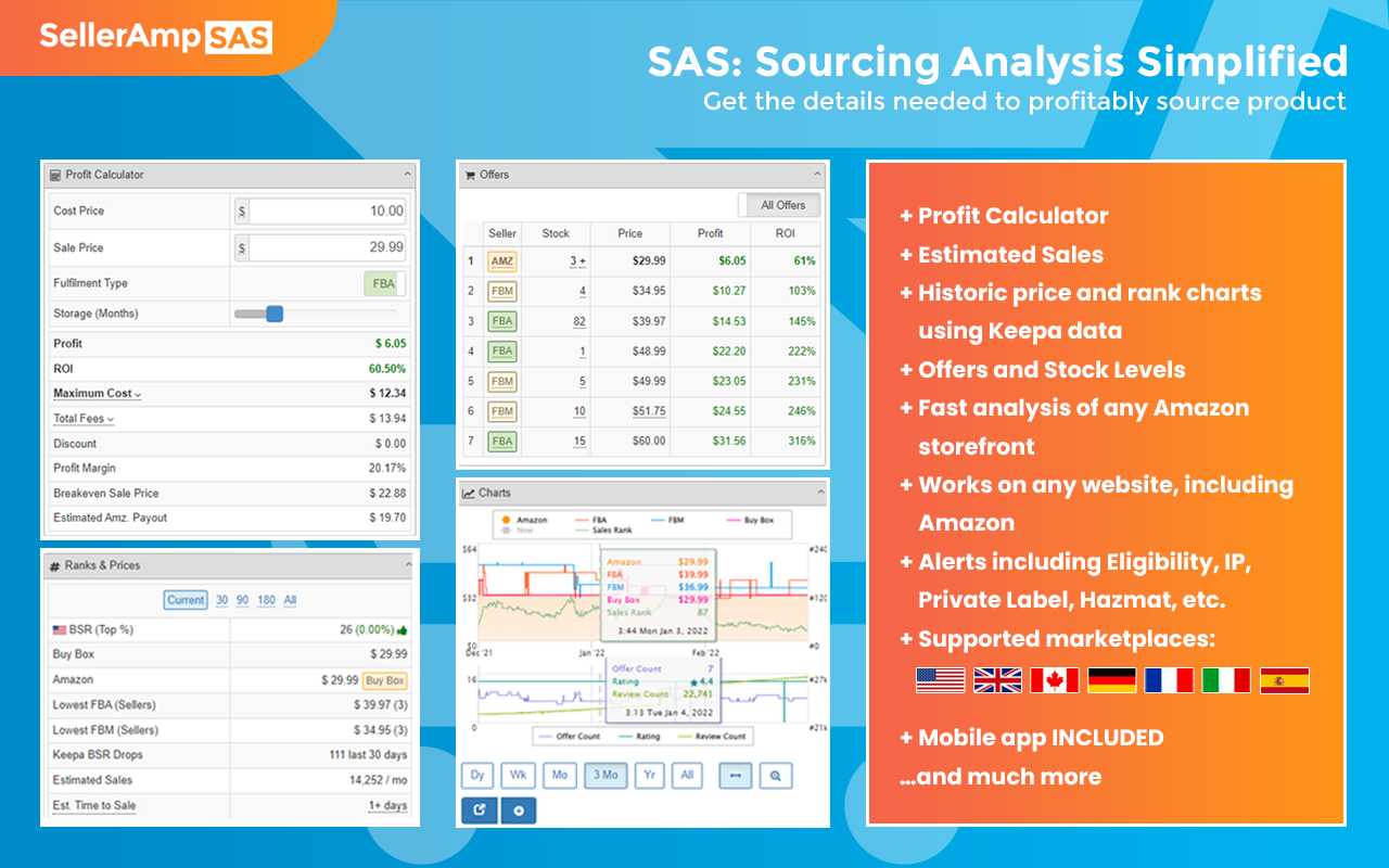SellerAmp SAS - Amazon FBA Analysis Tool - 截图 1
