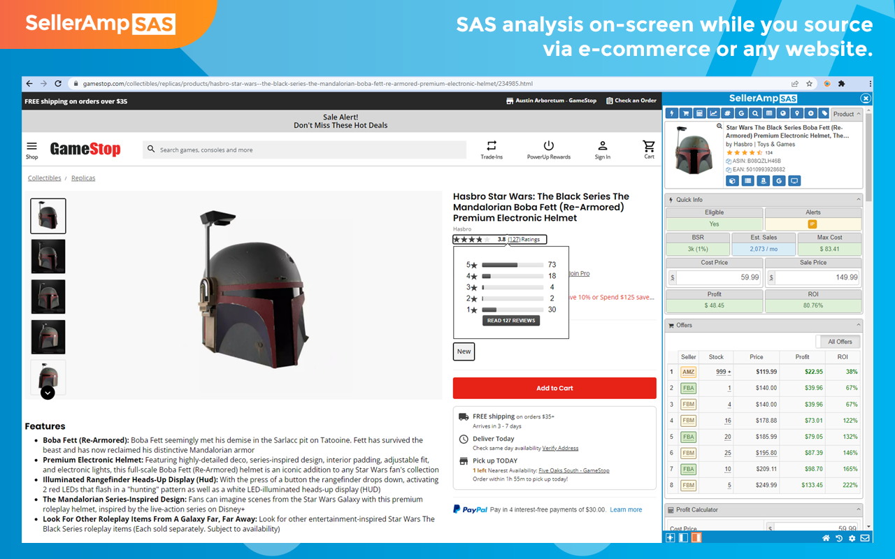 SellerAmp SAS - Amazon FBA Analysis Tool - 截图 4