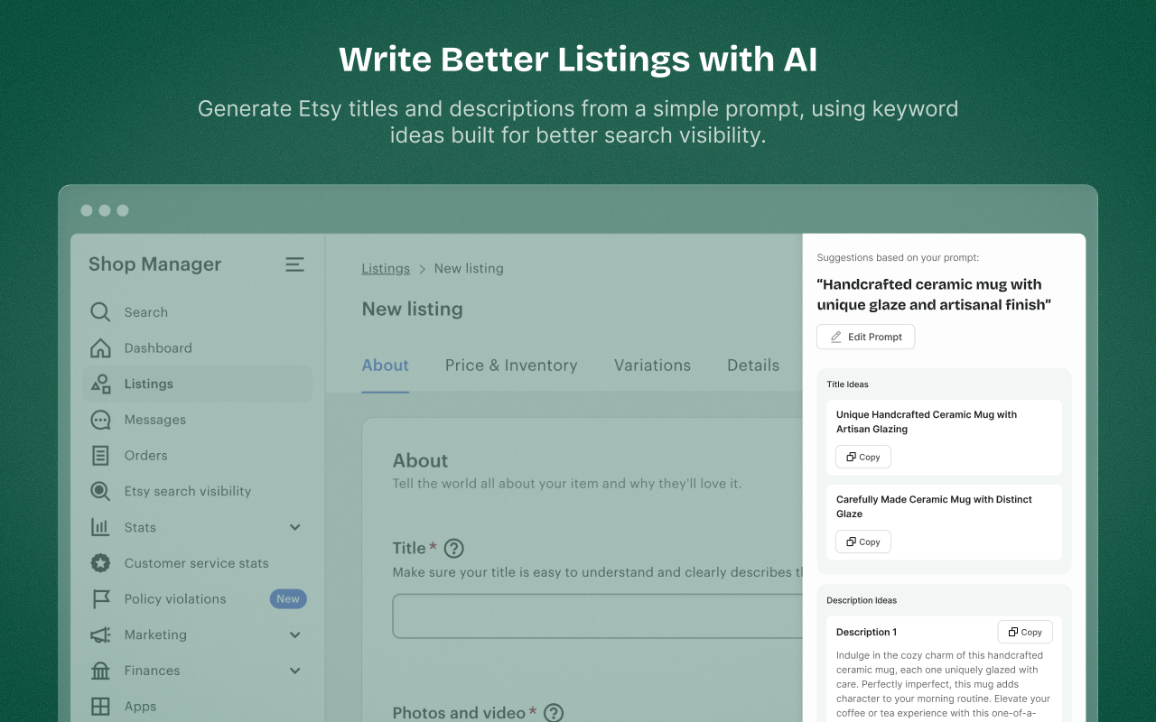 eRank - SEO for Etsy Sellers - 截图 1