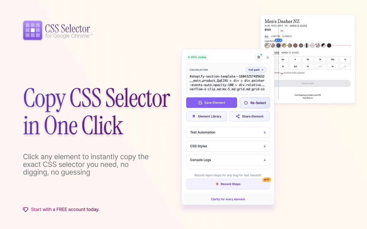 CSS Selector & XPath Finder - 截图 1