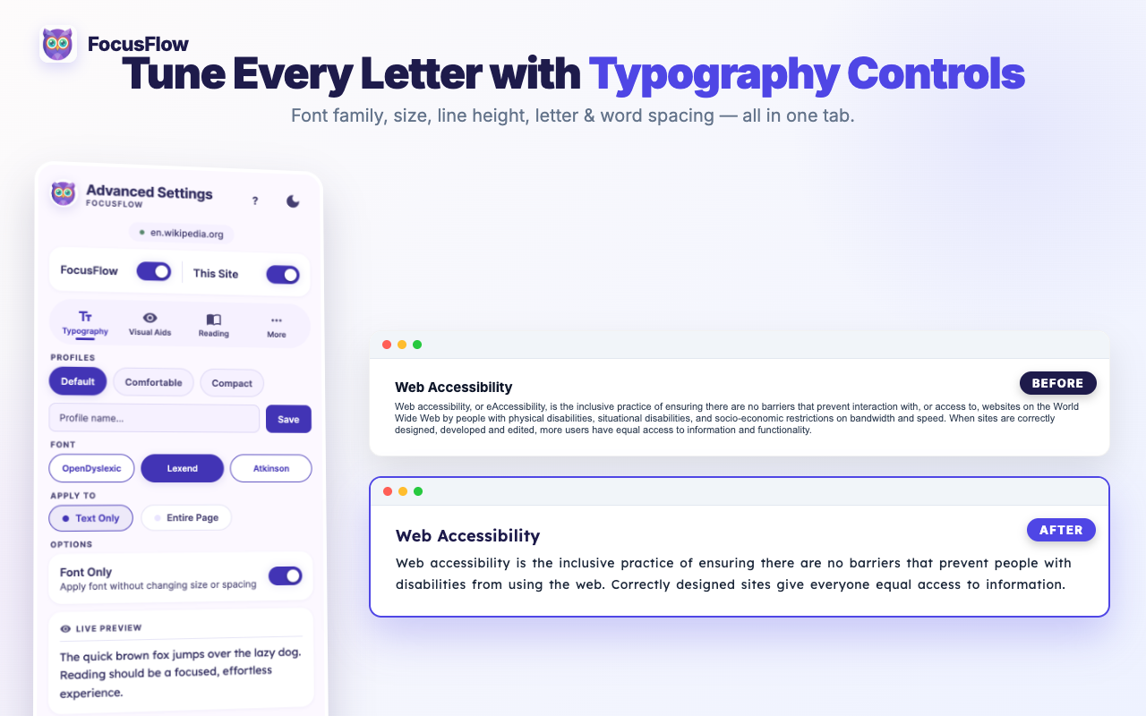 FocusFlow: Smart Reader & Accessibility Toolkit - 截图 2