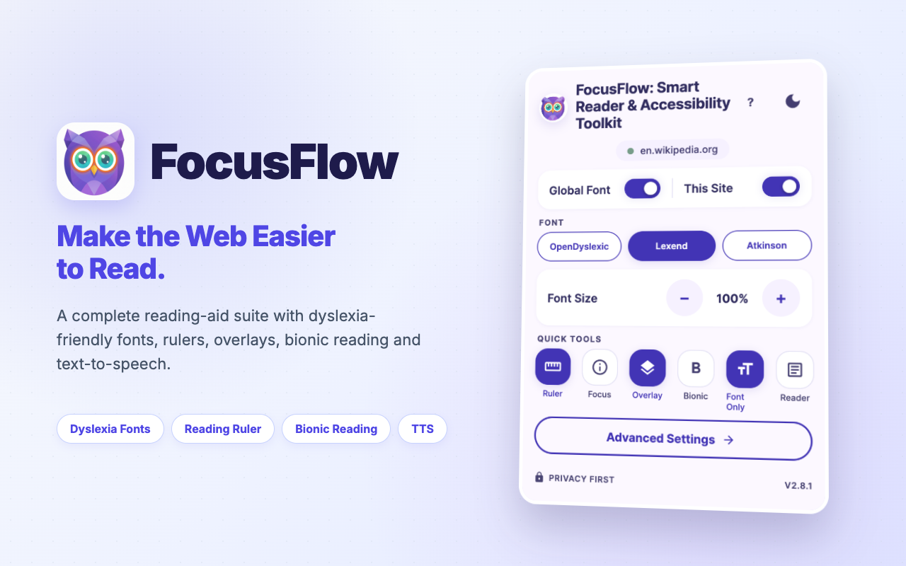 FocusFlow: Smart Reader & Accessibility Toolkit - 截图 4