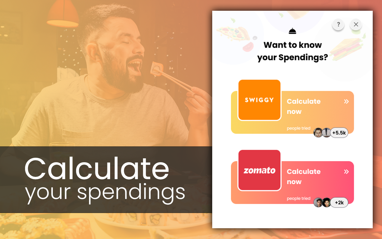 Spending Calculator for Swiggy™ and Zomato™ - 截图 2