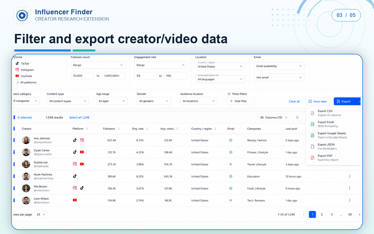 Influencer Finder | 相似达人查找与批量下载 - 截图 1
