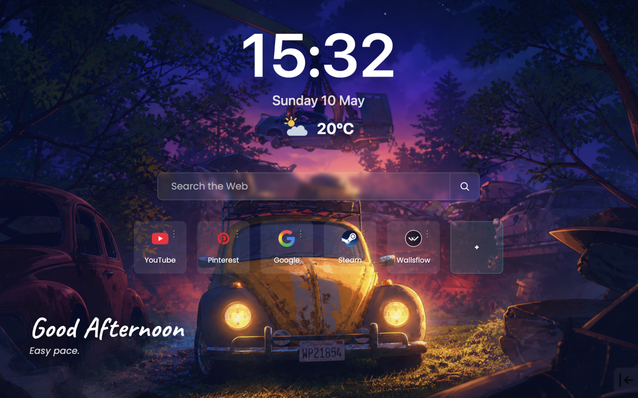 Wallsflow New Tab: Live Wallpapers, Widgets & Focus Music - 截图 4