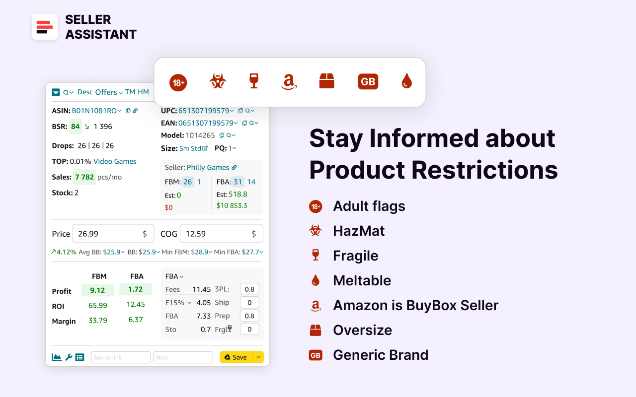 Seller Assistant — Amazon Product Research Tool - 截图 1