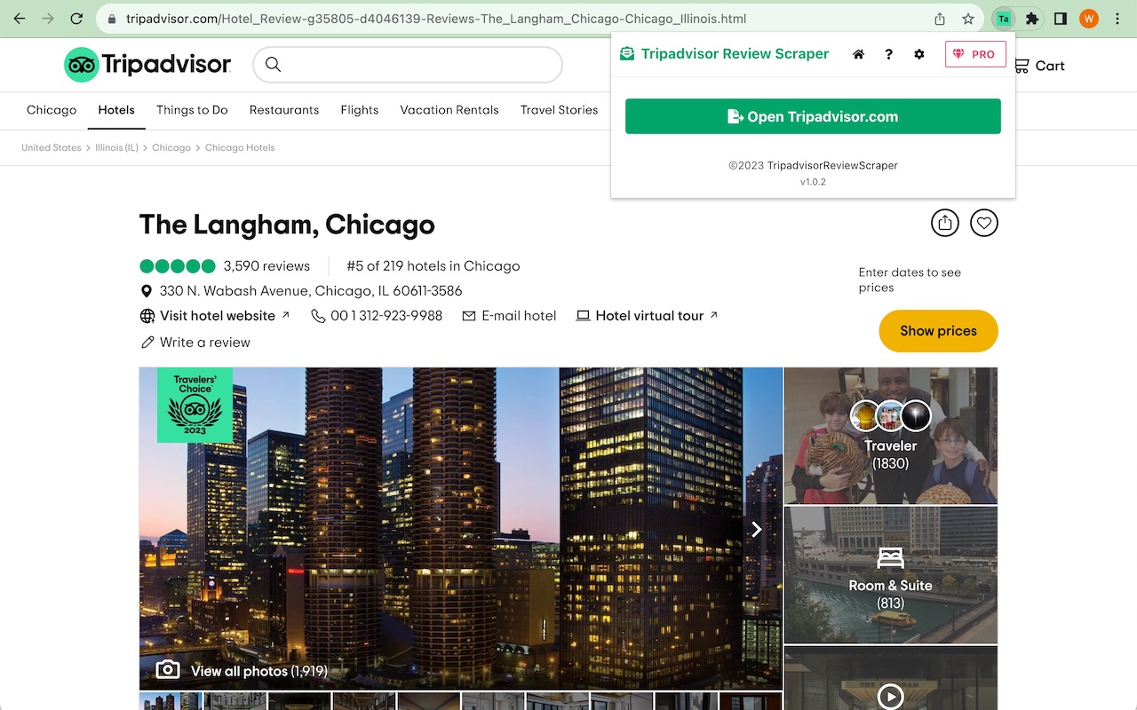 评论采集工具 (适用于 TripAdvisor®) - 截图 1