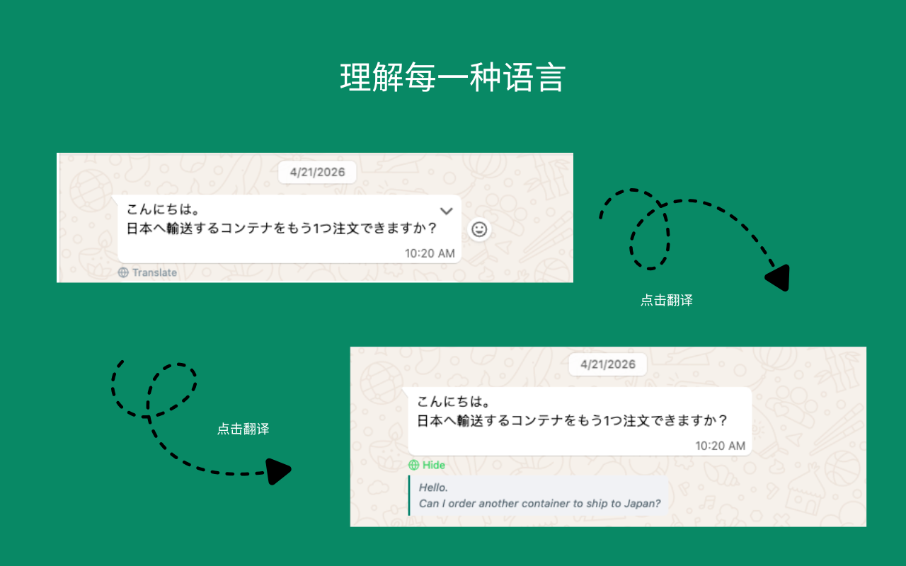 WA AutoTranslate – 实时 WhatsApp Web 翻译器 - 截图 5