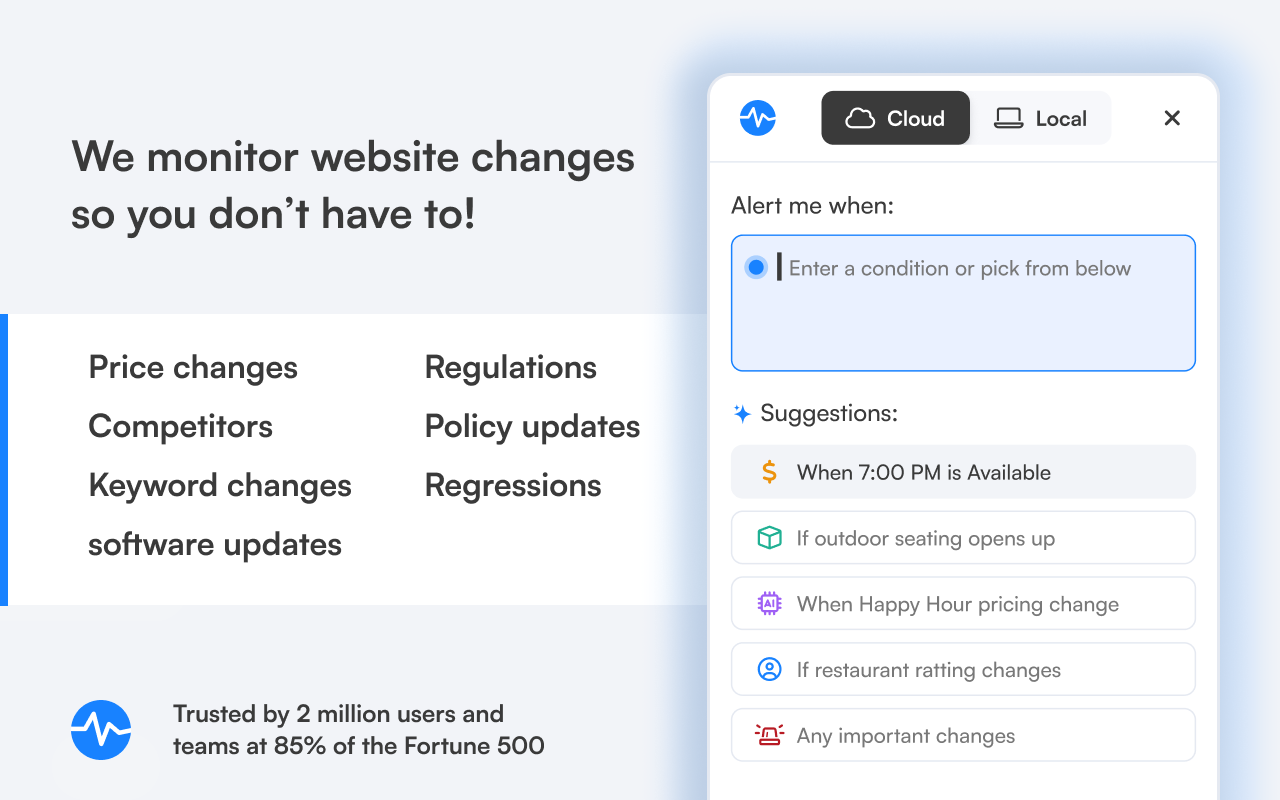 Visualping: Website change detection, monitoring and alerts - 截图 2