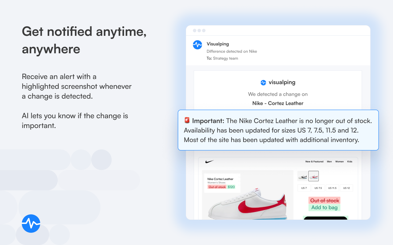Visualping: Website change detection, monitoring and alerts - 截图 4