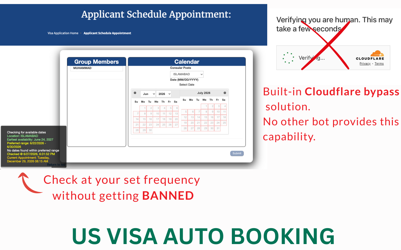 CGI US Visa Appointment Auto Rescheduler - 截图 2