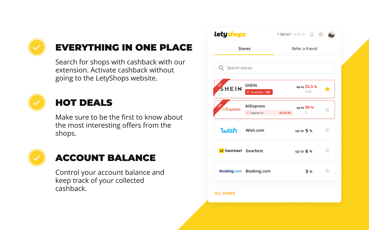 Cashback service LetyShops - 截图 3