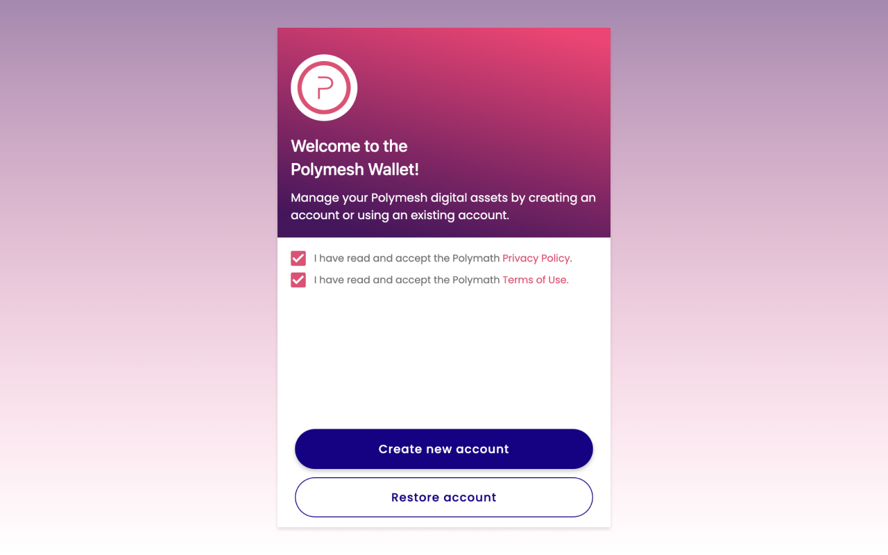 Polymesh Wallet - 截图 3