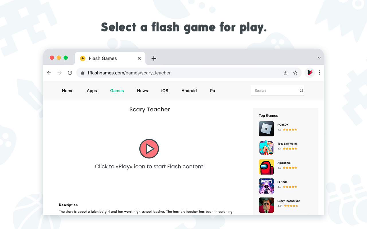 Flash Player - 啟用 Flash 內容 - 截图 1