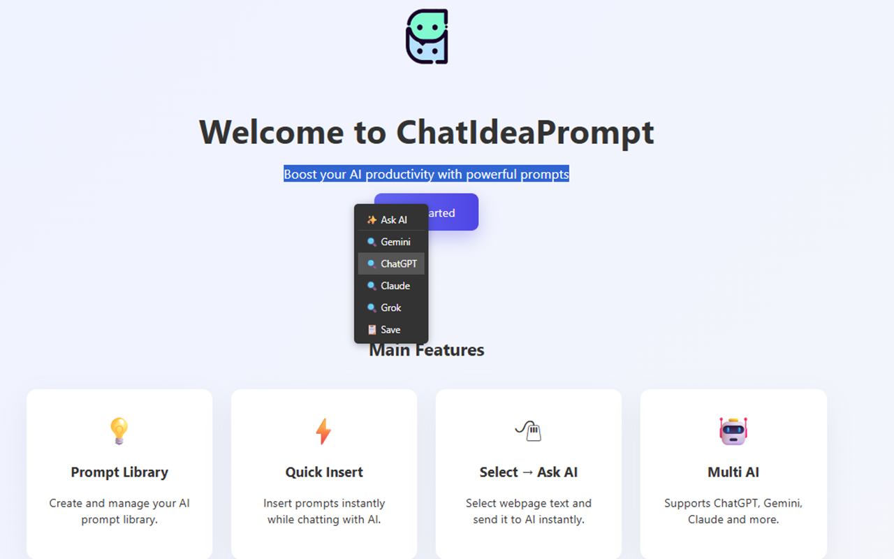 ChatIdeaPrompt-中文(简体) - 截图 1