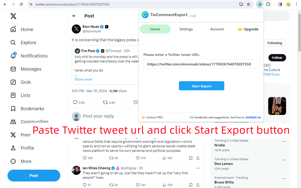 TwCommentExport - 导出 Twitter 评论 - 截图 2