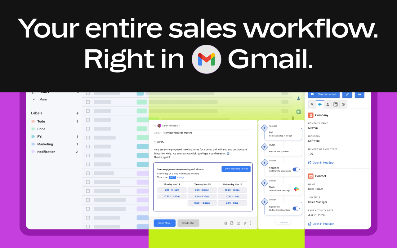 Mixmax: AI-Powered Sales Engagement, Email Tracking and Meeting Scheduling - 截图 2
