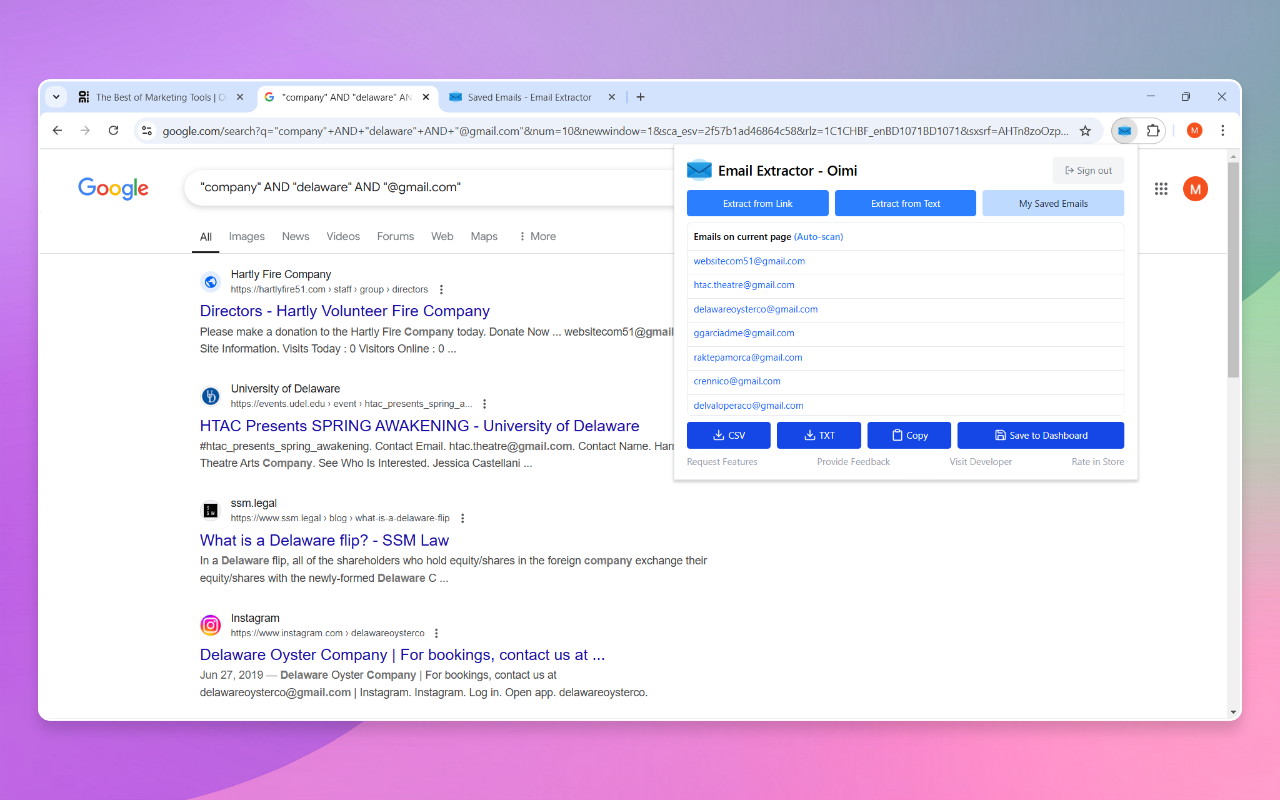 Email Extractor - Pro Email Scraper from Carryfest - 截图 4