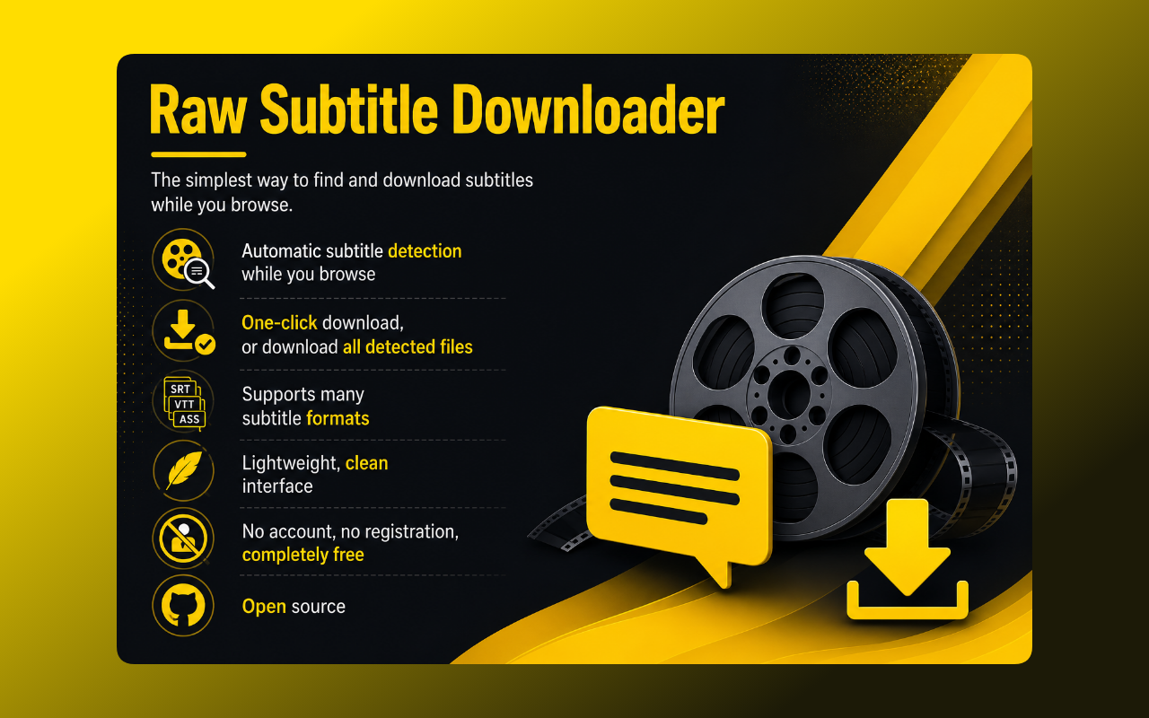 Raw Subtitle Downloader - 截图 1