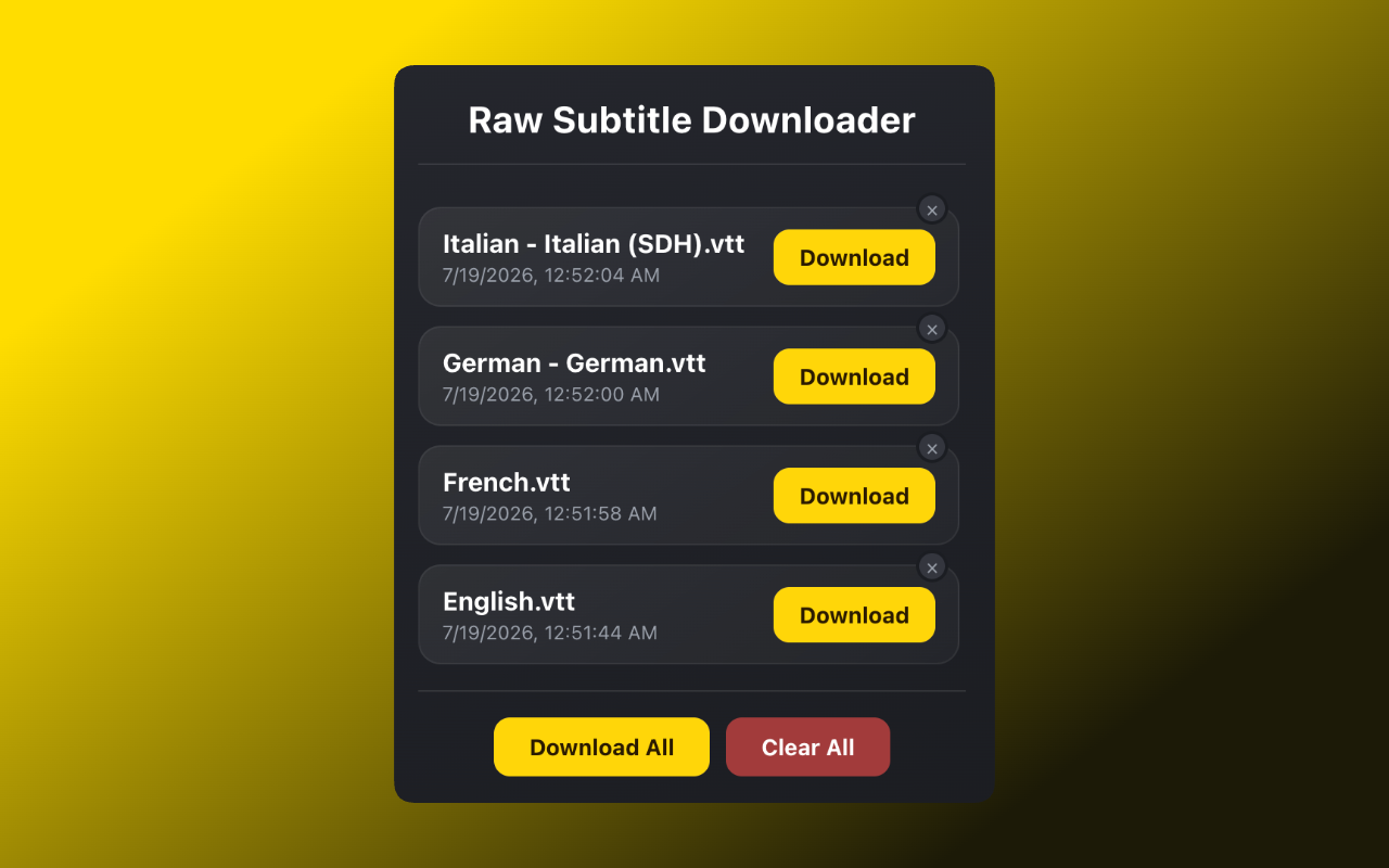 Raw Subtitle Downloader - 截图 2