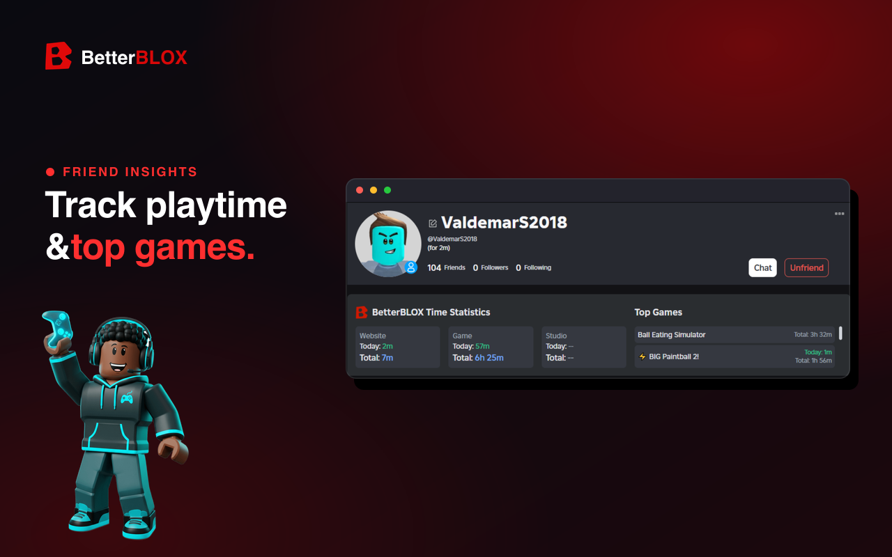 BetterBLOX - Better Roblox Extension - 截图 1