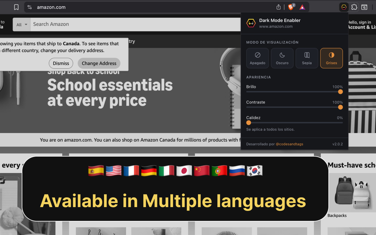 Dark Mode Enabler - 深色模式与夜间模式 - 截图 1