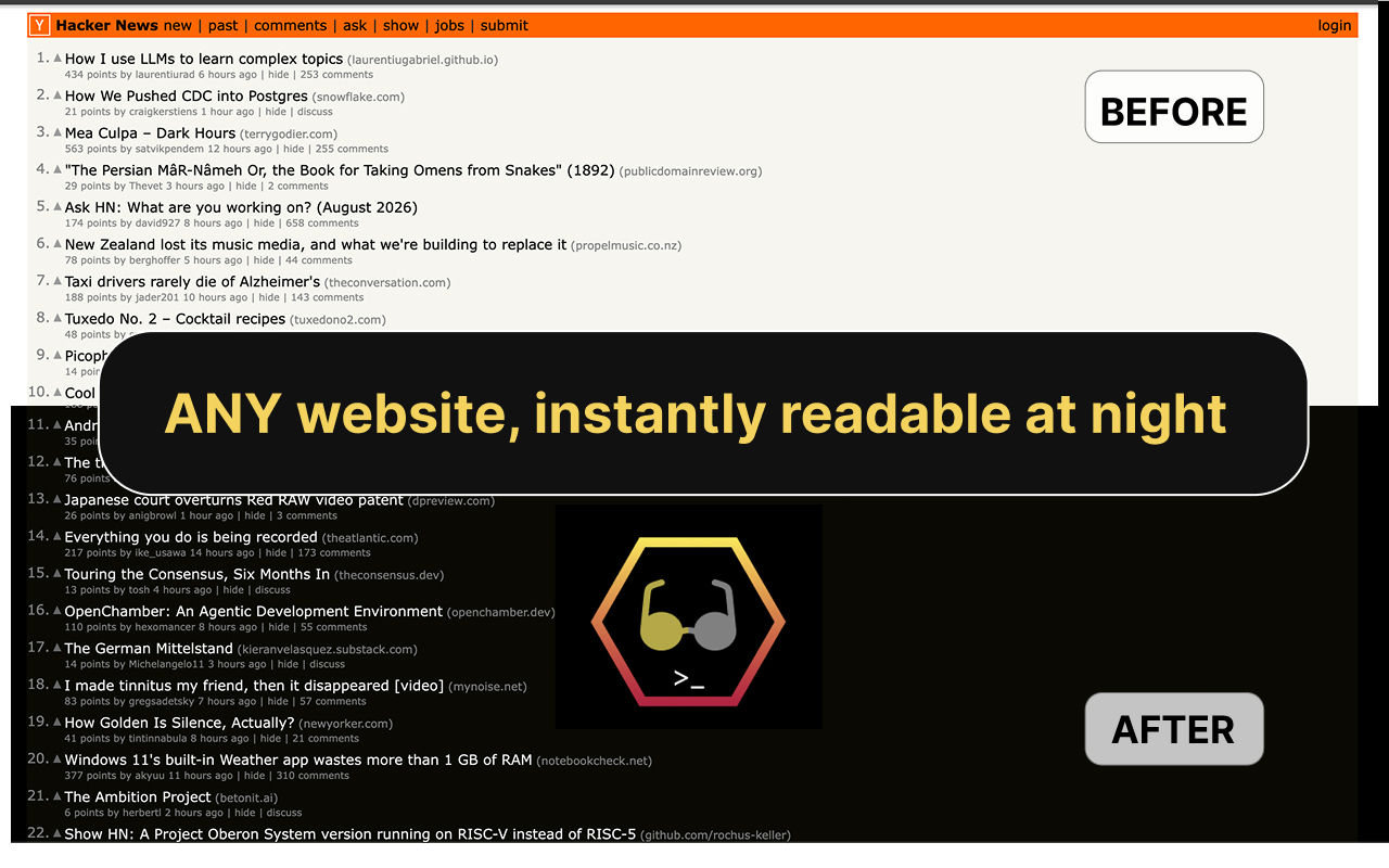 Dark Mode Enabler - 深色模式与夜间模式 - 截图 3