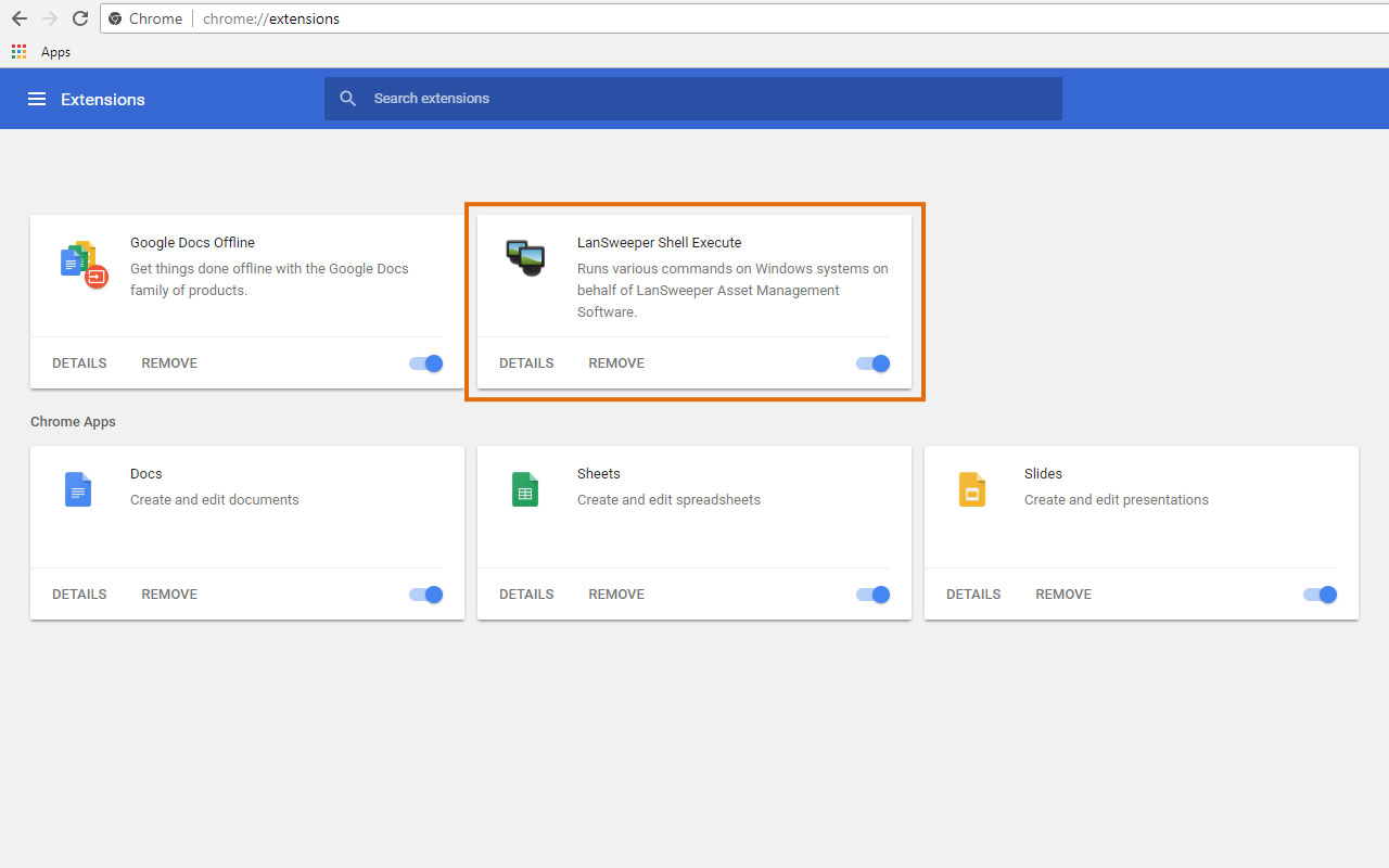 Lansweeper Chromium extension - 截图 2