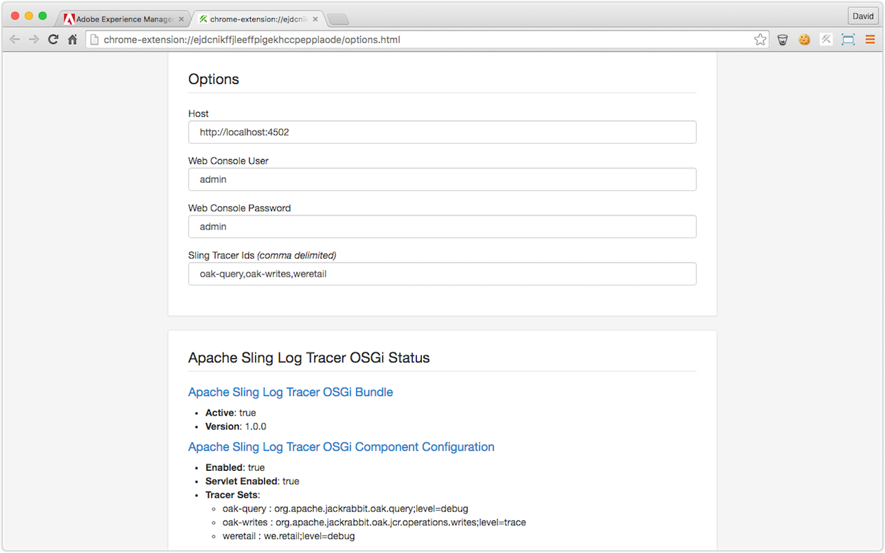 AEM Chrome Plug-in - 截图 3