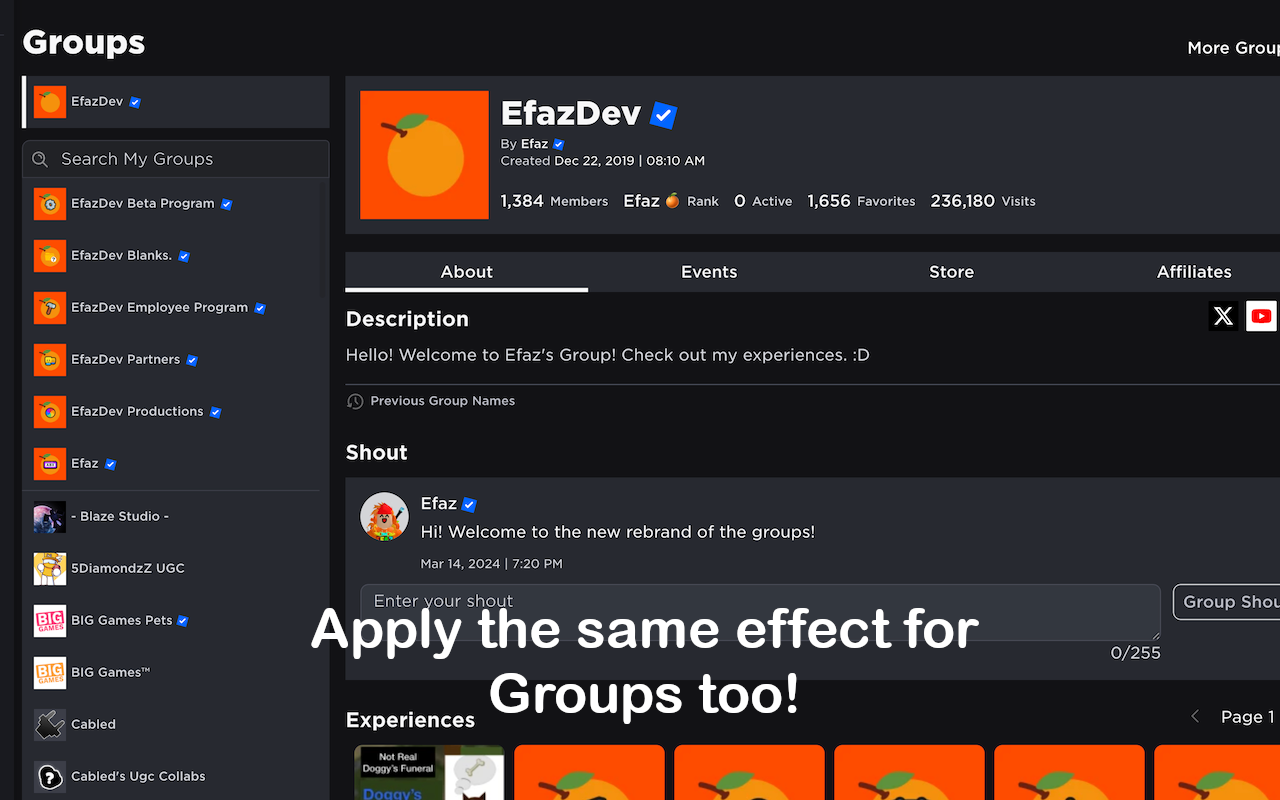 Efaz's Roblox Verified Badge Add-on - 截图 1