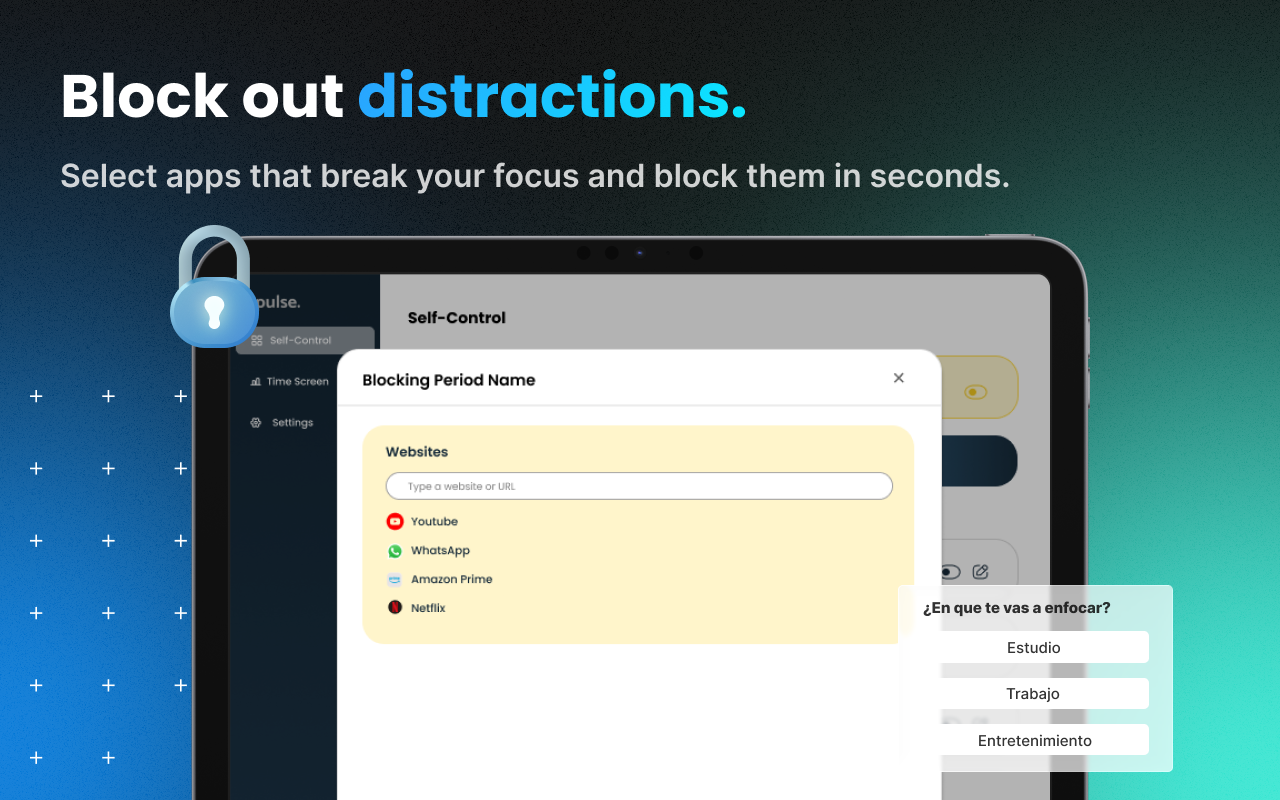 Impulse – Website Blocker, Screen Time & Focus Control - 截图 1