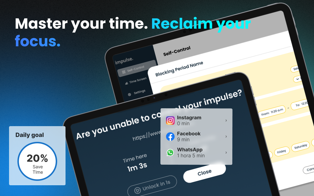 Impulse – Website Blocker, Screen Time & Focus Control - 截图 2