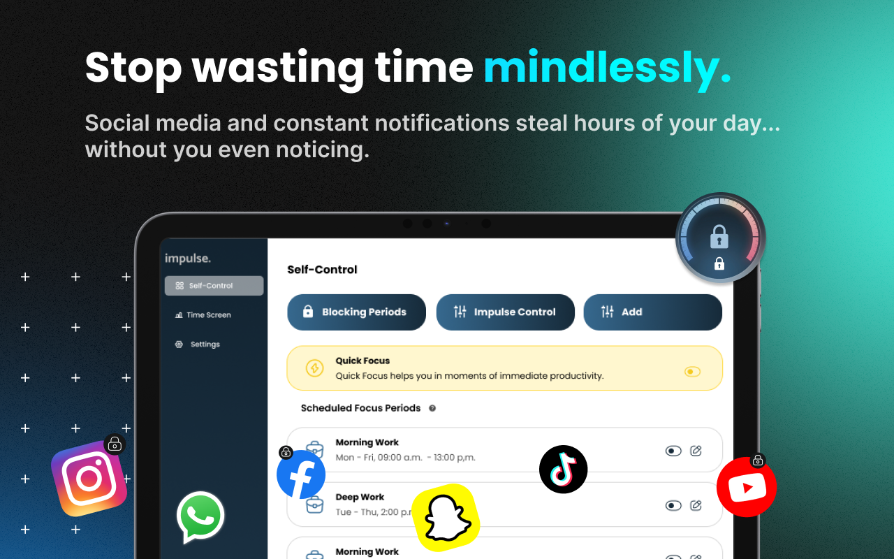 Impulse – Website Blocker, Screen Time & Focus Control - 截图 4