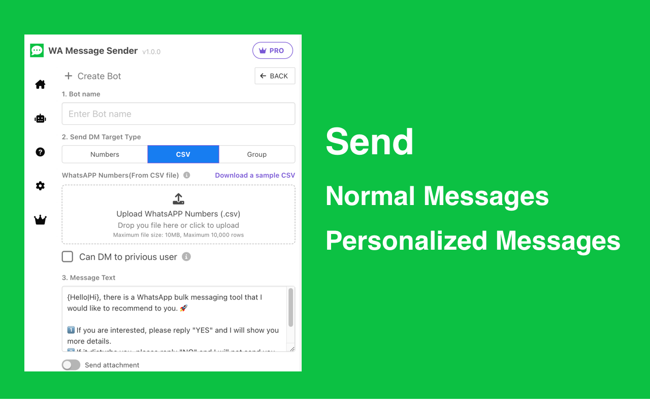 WA 消息发送器 - WhatsApp Web 发送器 - 截图 2