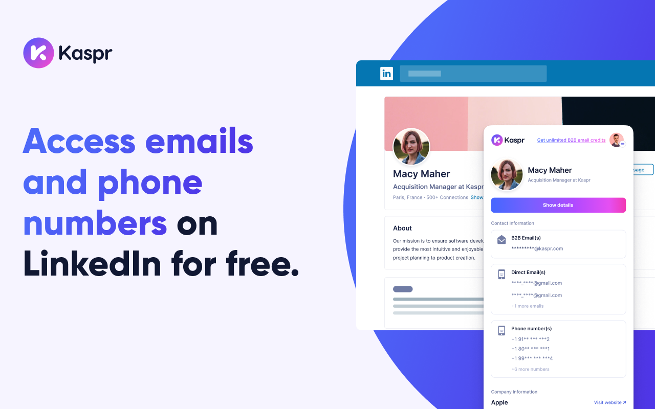 Kaspr: B2B Phone Number and Email Finder - 截图 2