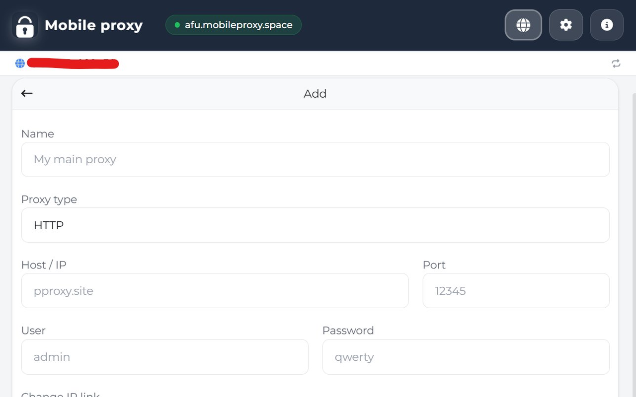 Mobile proxy manager - 截图 3