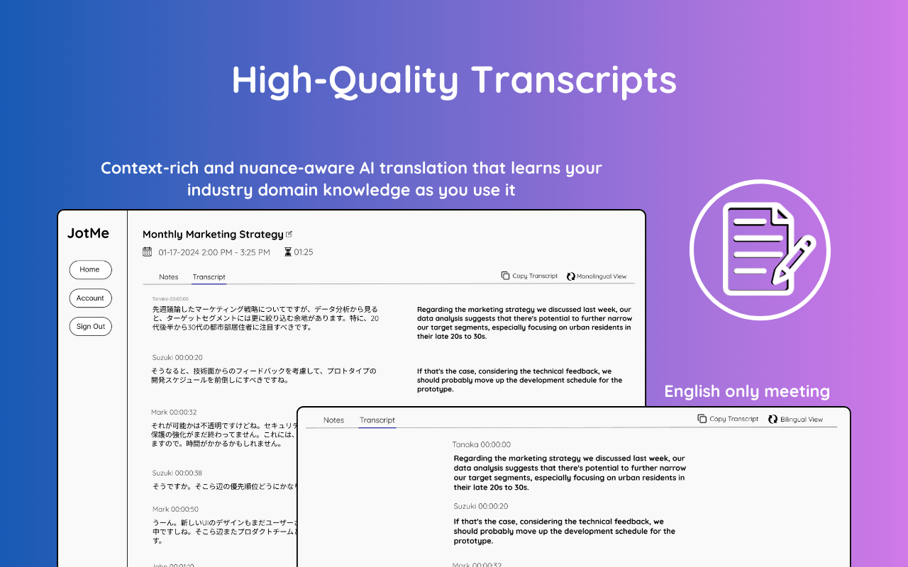 Google Meet Translation and AI Note Taker - 截图 4